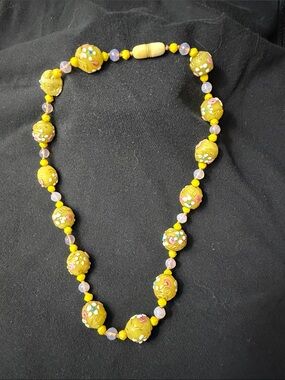 Antique ’birthday cake’ beaded necklace